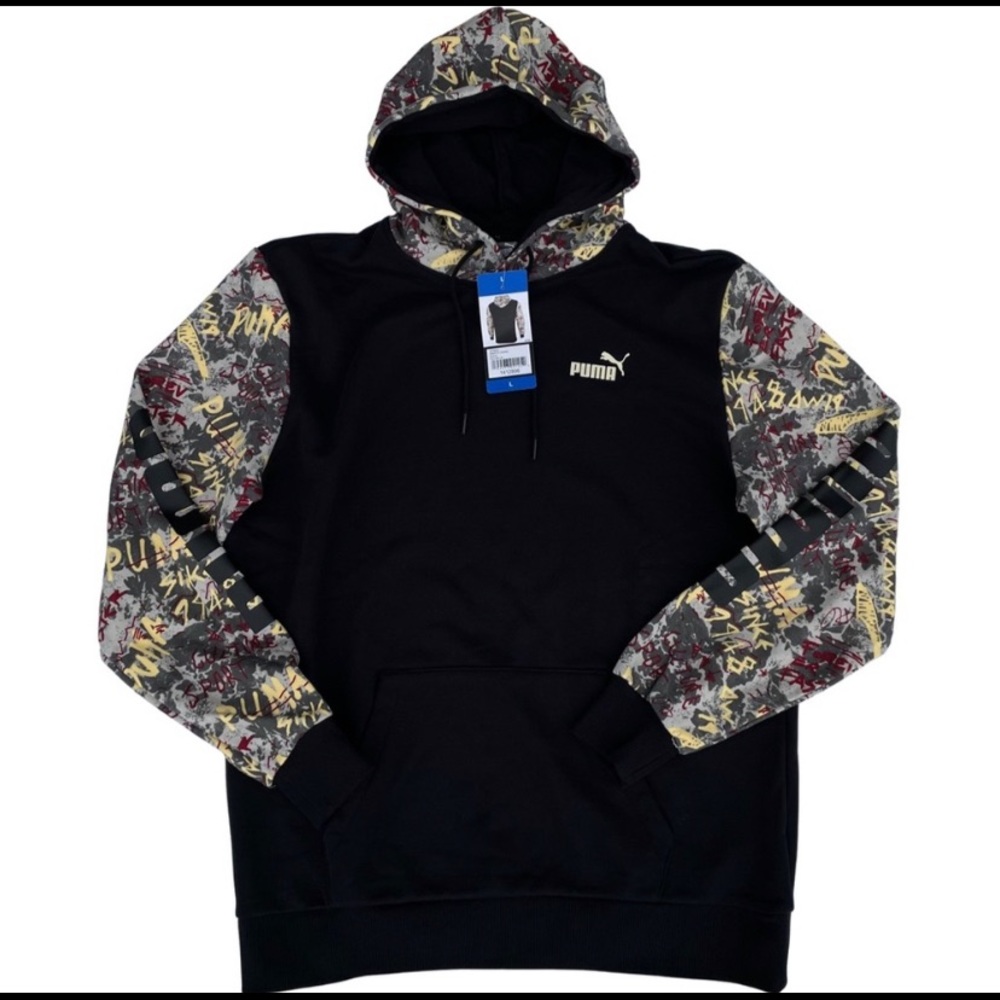 Puma Graffiti Hoodie Sweatshirt Black